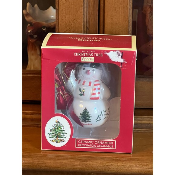 Spode Snowman Porcelain Christmas Tree Ornament - Picture 5 of 6